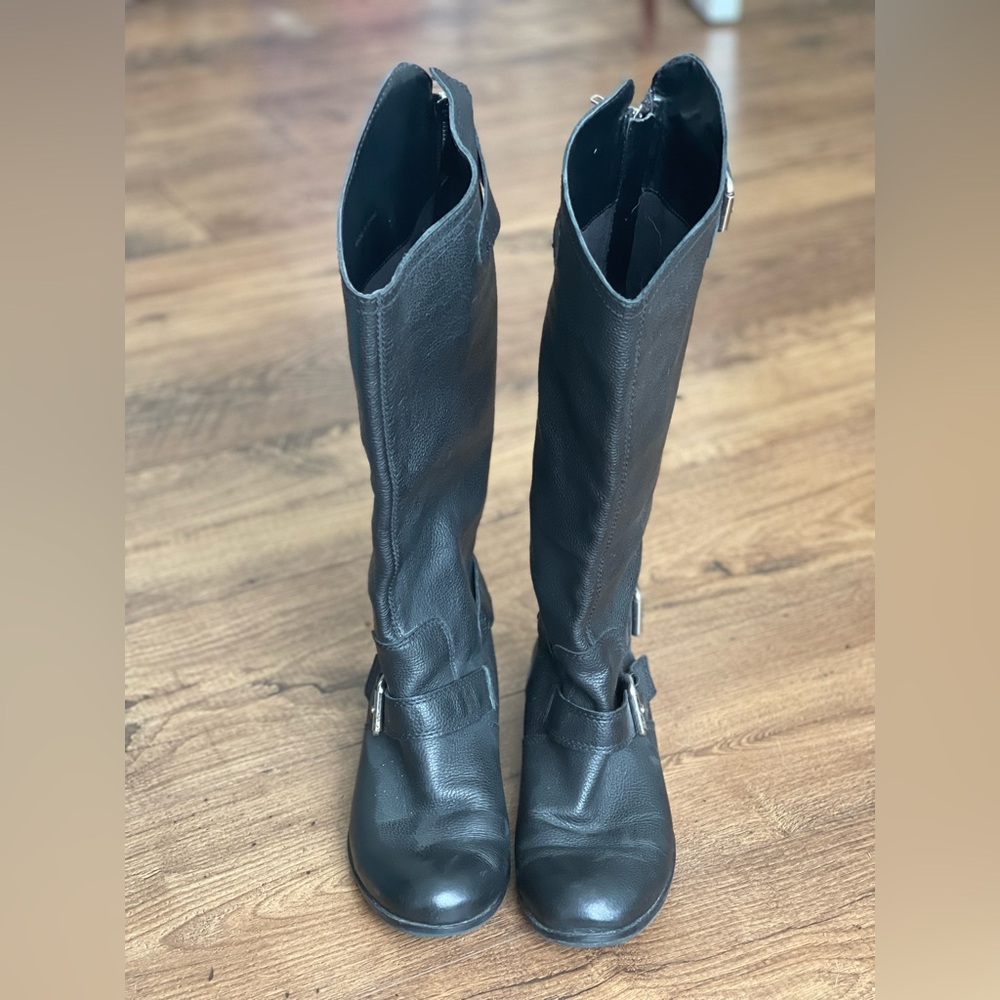 Black DV by Dolce Vita Knee High Motorcycle Boots Size 7